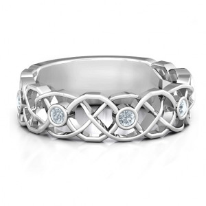 Personalised Intertwined Love Band Ring - Handcrafted By Name My Rings™