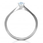 Personalised Knife Edge Solitaire Ring - Handcrafted By Name My Rings™