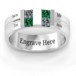 Personalised Leonidas Grooved Men's Ring - Handcrafted By Name My Rings™