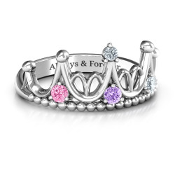 Personalised Like A Dream Tiara Ring - Handcrafted By Name My Rings™