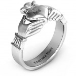 Personalised Men's Classic Celtic Claddagh Ring - Handcrafted By Name My Rings™