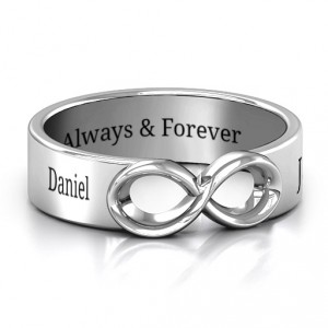 Personalised Men's Expression of Infinity Band - Handcrafted By Name My Rings™