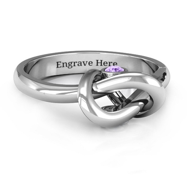 Personalised Modern Infinity Heart Ring - Handcrafted By Name My Rings™