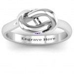 Personalised Modern Infinity Heart Ring - Handcrafted By Name My Rings™