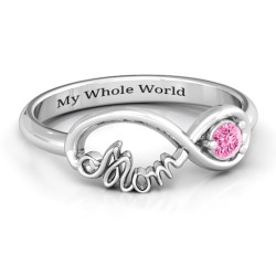 Personalised Mom's Infinity Bond Ring - Handcrafted By Name My Rings™