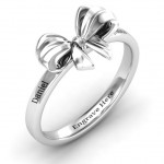 Personalised Papillon Bow Ring - Handcrafted By Name My Rings™