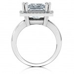 Personalised Princess Cut Cocktail Ring with Halo - Handcrafted By Name My Rings™