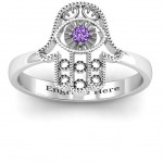 Personalised Protection Hamsa Ring - Handcrafted By Name My Rings™