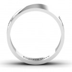 Personalised Ridge Diagonal Peak Men's Ring - Handcrafted By Name My Rings™