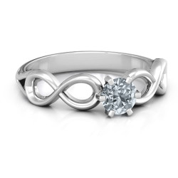 Personalised Solitaire Infinity Ring - Handcrafted By Name My Rings™