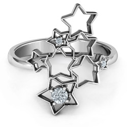 Personalised Sparkling Constellation Ring - Handcrafted By Name My Rings™