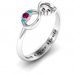 Personalised Sparkly Love Infinity Ring - Handcrafted By Name My Rings™