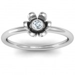 Personalised Stone in 'Magnolia' Ring - Handcrafted By Name My Rings™