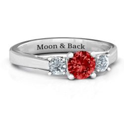 Personalised Three Stone Eternity Ring - Handcrafted By Name My Rings™