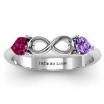 Personalised Two Hearts to Infinity Ring - Handcrafted By Name My Rings™