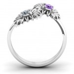 Personalised Sun Flowers Ring - Handcrafted By Name My Rings™