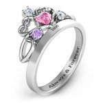 Personalised Tale Of True Love Tiara ring - Handcrafted By Name My Rings™