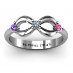 Personalised Three Stone Infinity Ring - Handcrafted By Name My Rings™