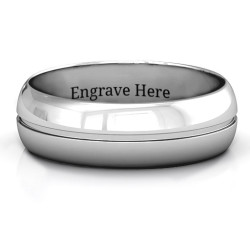Personalised Titus Grooved Men's Ring - Handcrafted By Name My Rings™