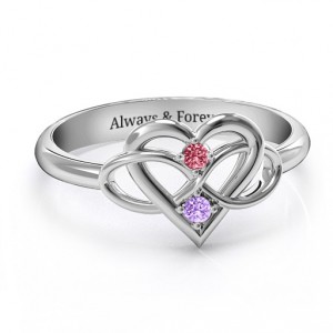 Personalised Together Forever TwoStone Ring - Handcrafted By Name My Rings™