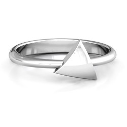 Personalised Triangle Pebble Geometric Ring - Handcrafted By Name My Rings™