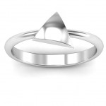 Personalised Triangle Pebble Geometric Ring - Handcrafted By Name My Rings™