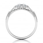 Personalised Trinity Ring on Accented Band - Handcrafted By Name My Rings™