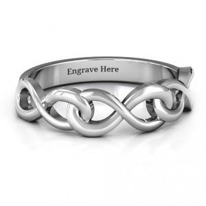 Personalised Triple Entwined Infinity Ring - Handcrafted By Name My Rings™