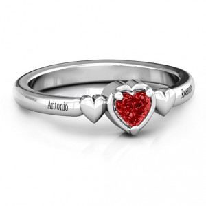Personalised Triple Heart Ring - Handcrafted By Name My Rings™