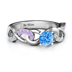 Personalised Triple Infinity with Accents Ring - Handcrafted By Name My Rings™