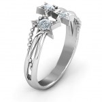 Personalised Twinkling Starlight Ring - Handcrafted By Name My Rings™