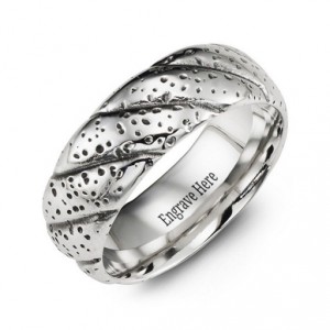 Personalised Twisted Cobalt Ring - Handcrafted By Name My Rings™