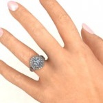Personalised Victoria Double Halo Ring - Handcrafted By Name My Rings™