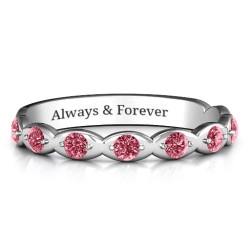 Personalised Vintage Glamour Accented Band - Handcrafted By Name My Rings™