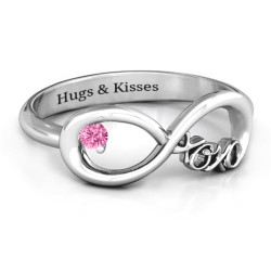 Personalised XOXO Infinity Ring - Handcrafted By Name My Rings™