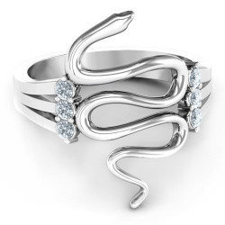 Personalised Zig Zag Snake Ring - Handcrafted By Name My Rings™