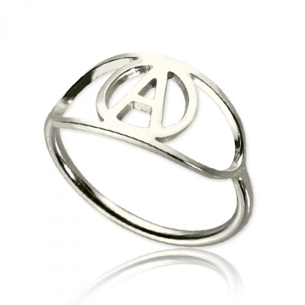 Personalised Eye Rings with Initial - Handcrafted By Name My Rings™