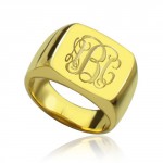 Personalised Fashion Monogram Initial Ring - Handcrafted By Name My Rings™