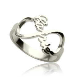 Personalised Infinity Nameplate Ring - Handcrafted By Name My Rings™