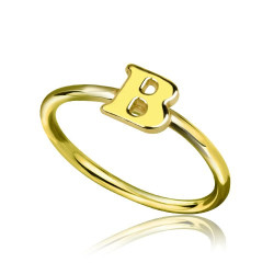 Personalised Custom Midi Initial Letter Ring - Handcrafted By Name My Rings™