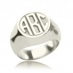 Personalised Signet Ring with Block Monogram - Handcrafted By Name My Rings™