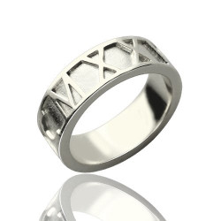 Personalised Roman Numerals Band Ring - Handcrafted By Name My Rings™