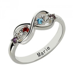 Personalised Infinity Name plate Rings for Her - Handcrafted By Name My Rings™