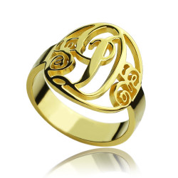 Personalised Script Framed Monogram Ring Cut Out - Handcrafted By Name My Rings™