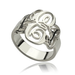 Personalised Fancy Monogram Ring - Handcrafted By Name My Rings™