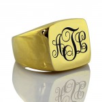 Personalised Custom Monogram Signet Ring - Handcrafted By Name My Rings™