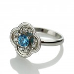 Personalised Birthstone Blossoming Love Engagement Ring - Handcrafted By Name My Rings™