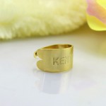 Personalised Name Engraved Cuff Rings - Handcrafted By Name My Rings™