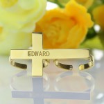 Personalised Engraved Name Two finger Cross Ring - Handcrafted By Name My Rings™