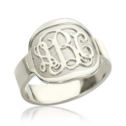 Personalised Engraved Designs Monogram Ring - Handcrafted By Name My Rings™